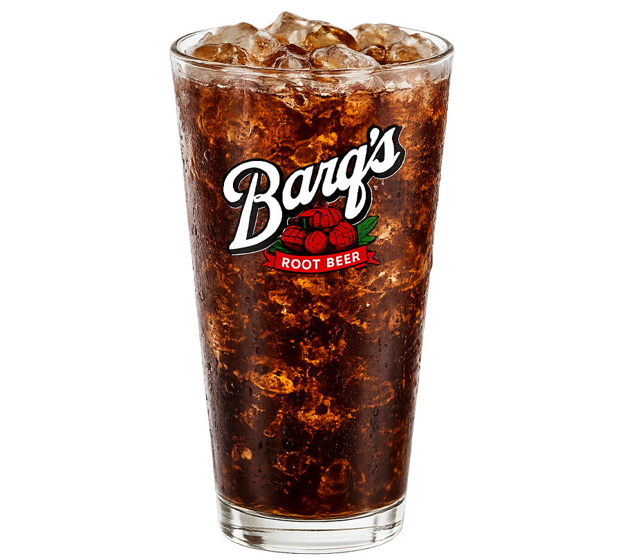 Root beer in a glass with ice