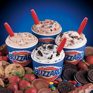 Dairy Queen Blizzard treats