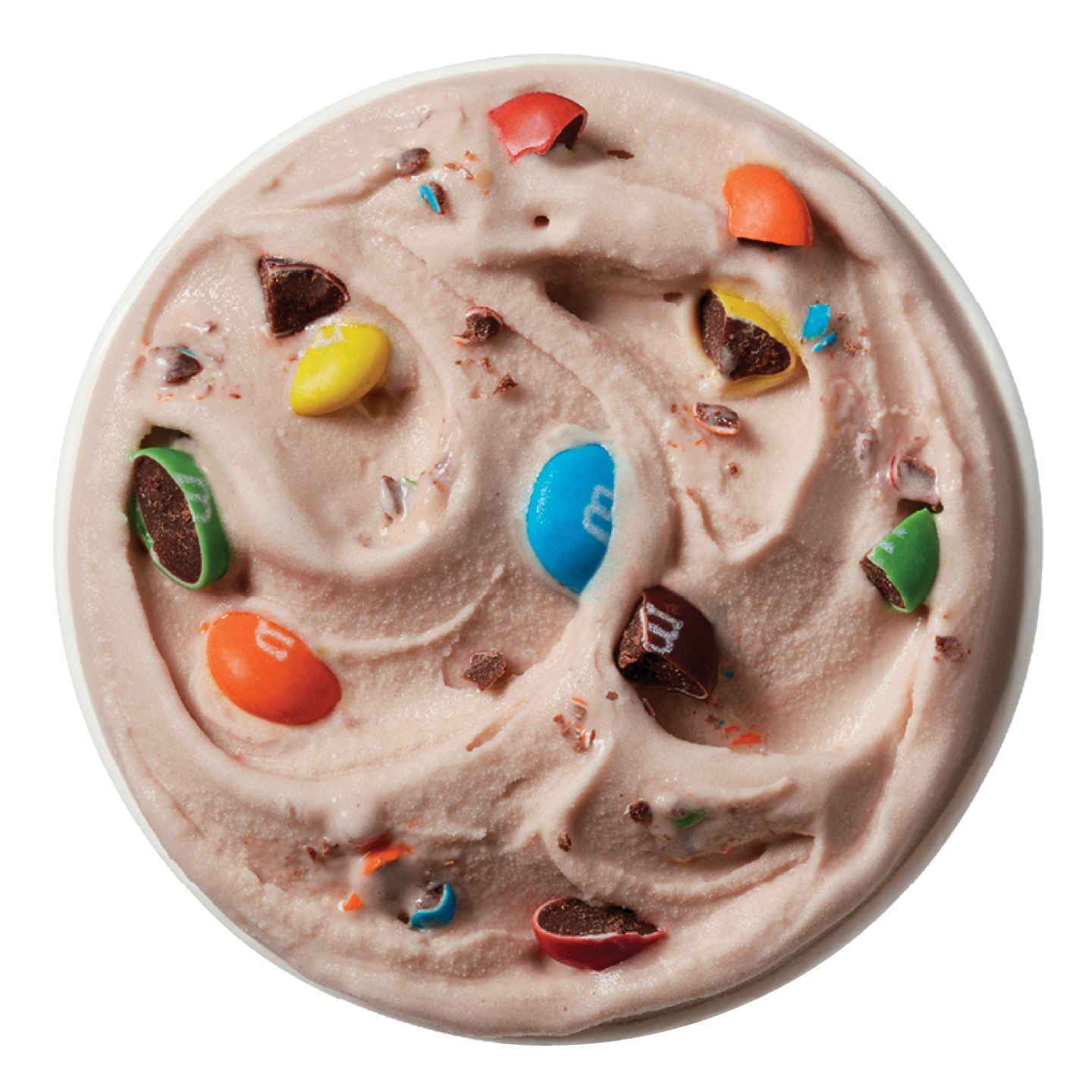 M&M Blizzard with candy pieces
