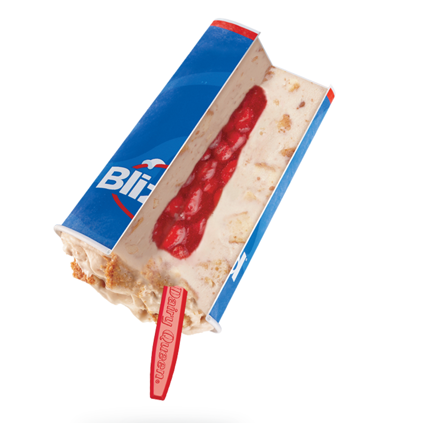 Cheesecake Blizzard with strawberry center