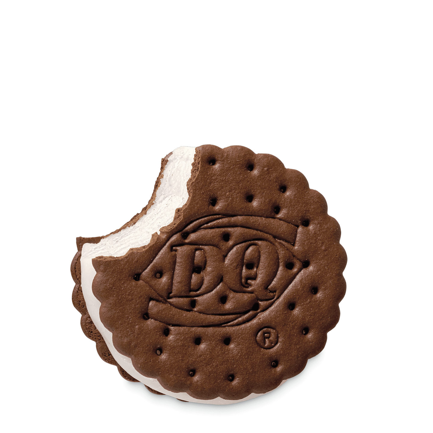 Soft serve ice cream sandwich with chocolate wafers